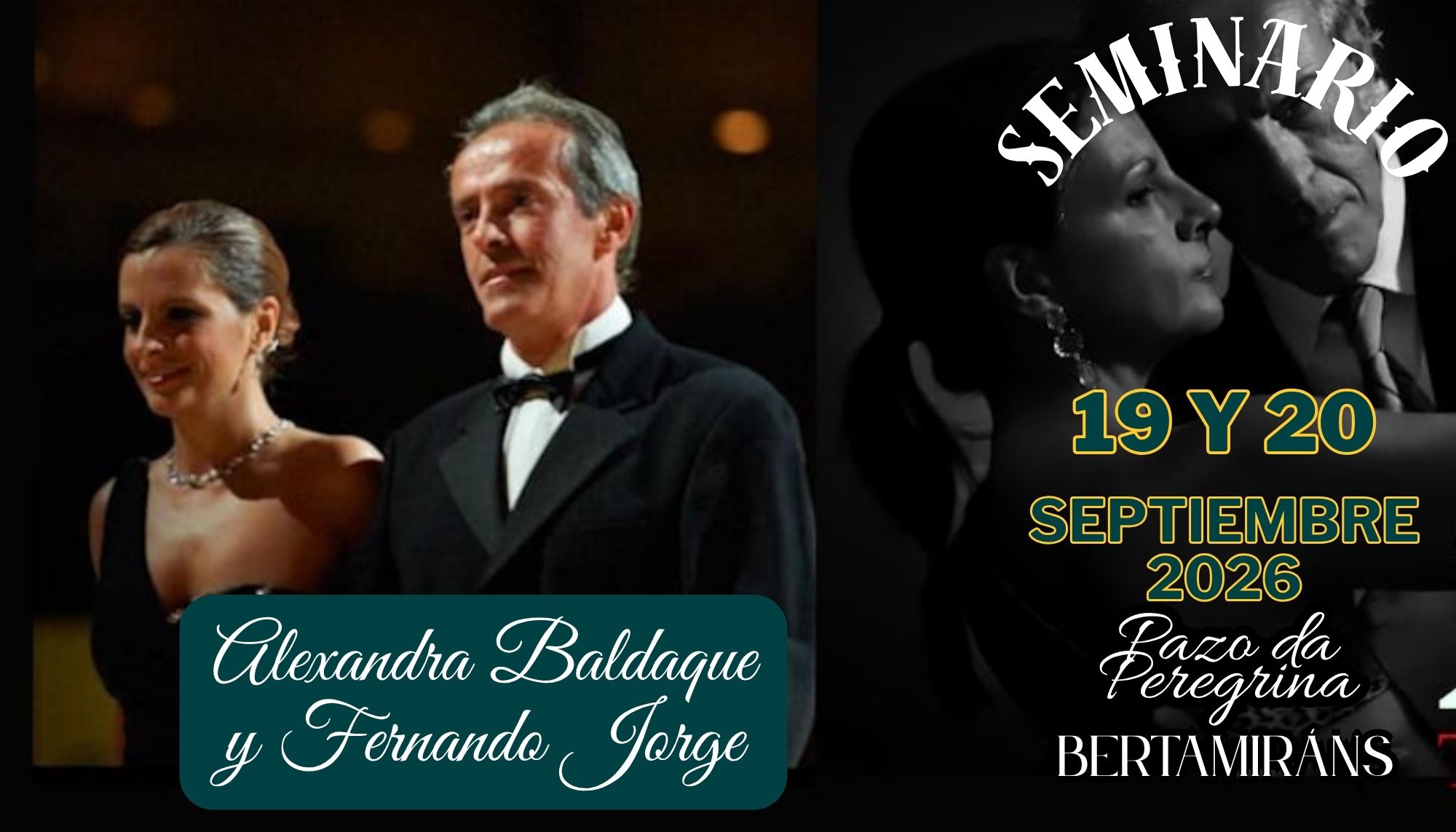 Seminario Intensivo de Tango con Alexandra Baldaque y Fernando Jorge 19 y 20 Septiembre 2026